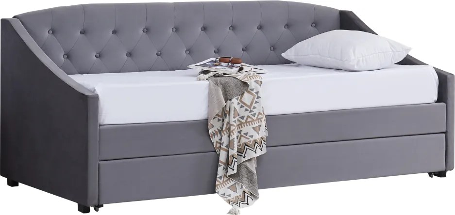 Kihúzható ágy, szürke, ALODA