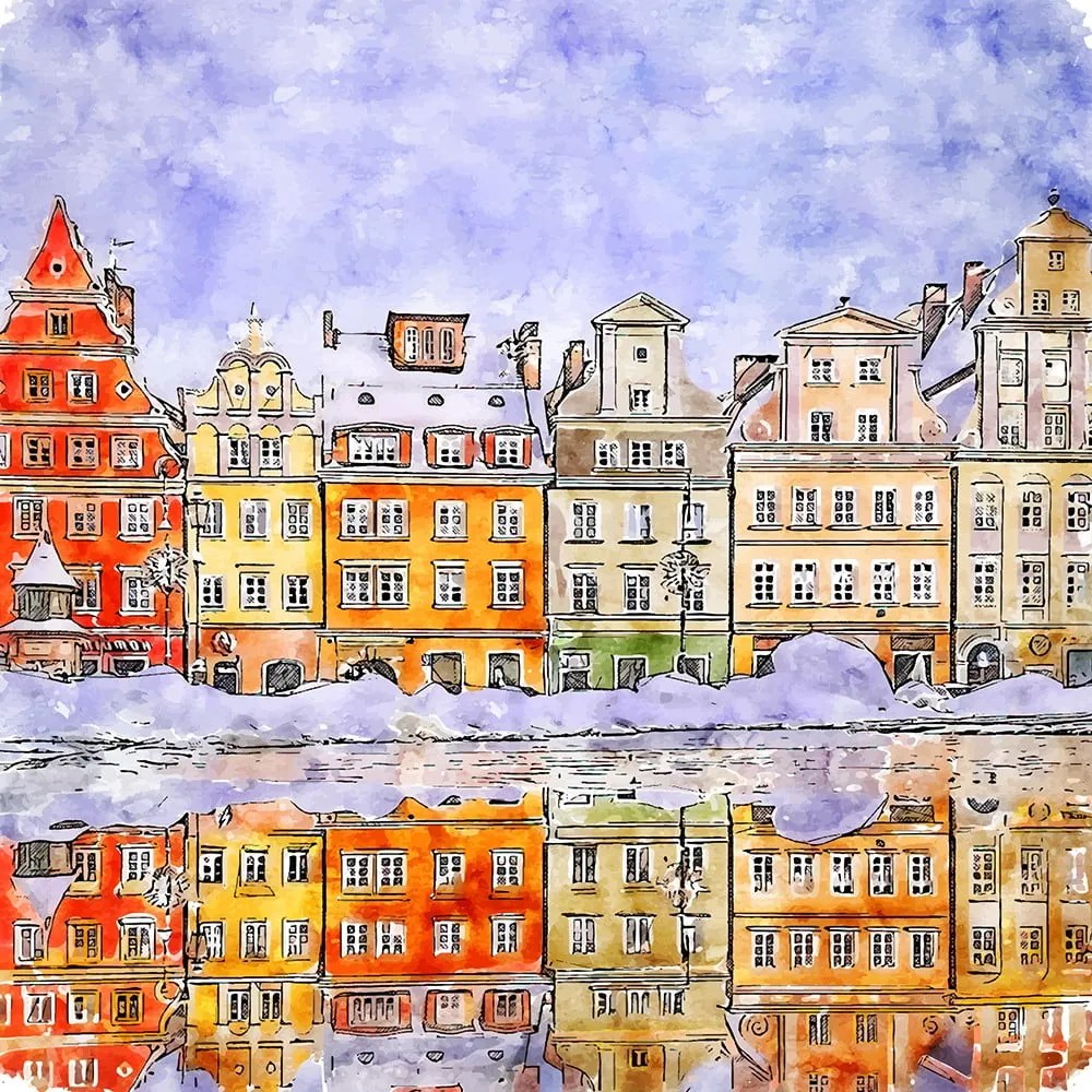 Kép 90x90 cm Wroclaw – Fedkolor