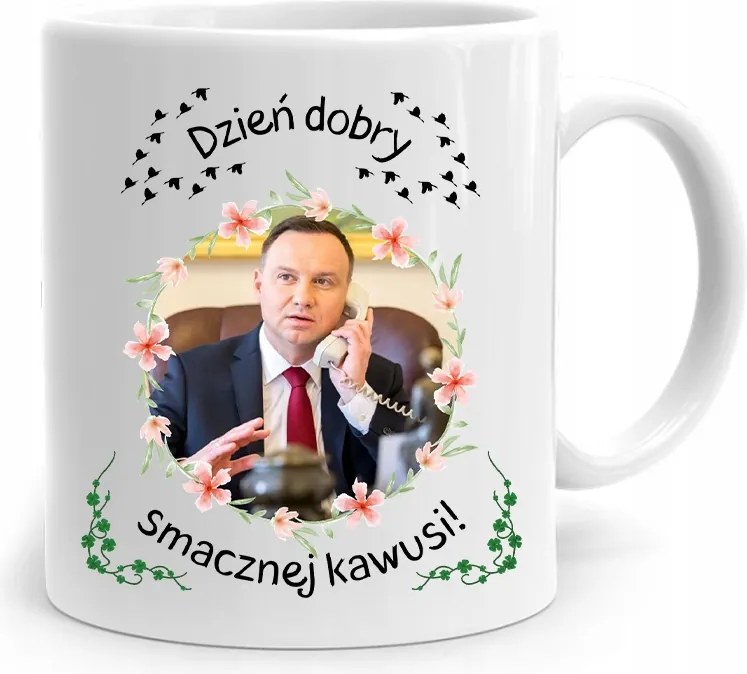 Andrzej Duda Elnök Bögre Ízletes Kávé Nyomtatott Mintával