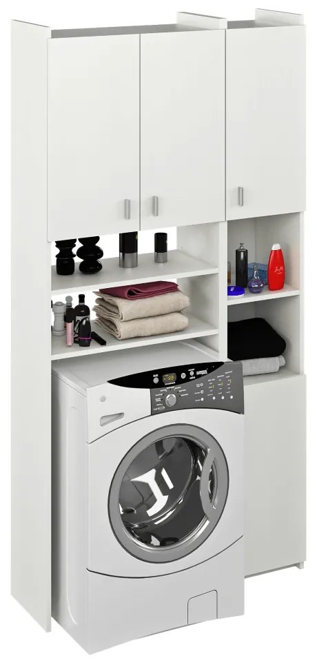 MIRALI mosógép feletti szekrény, fehér