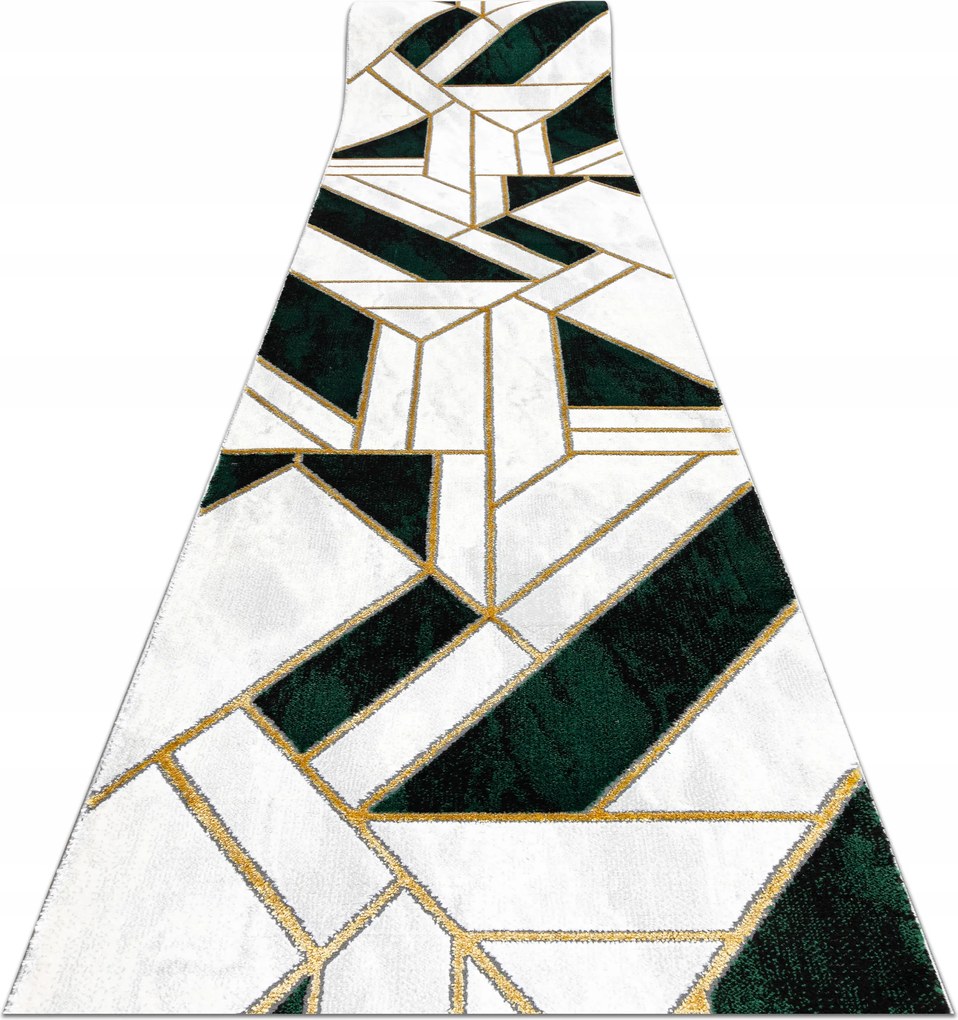 Futószőnyeg Glamour 80 cm Márvány zöld/arany ^*Q3552