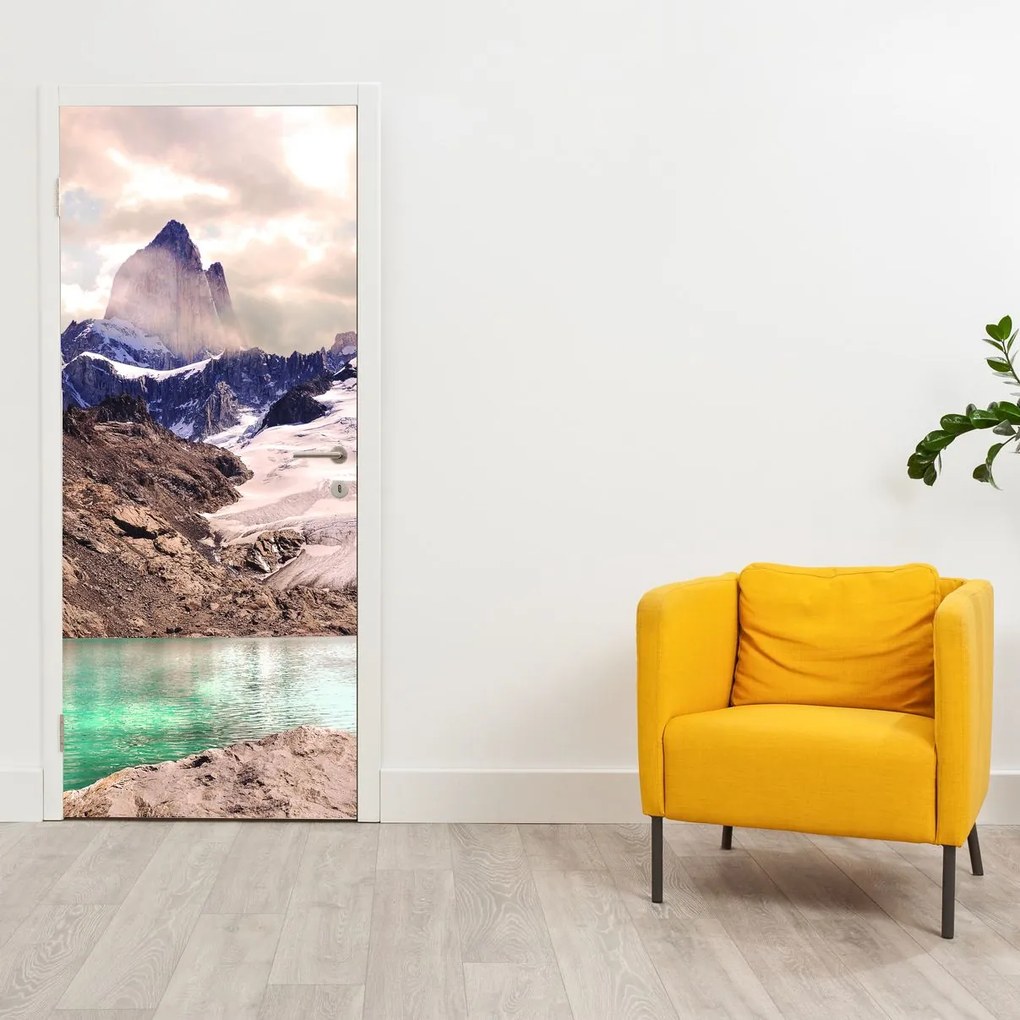 Fotótapéta ajtóra - Hegyi tó (95x205cm)