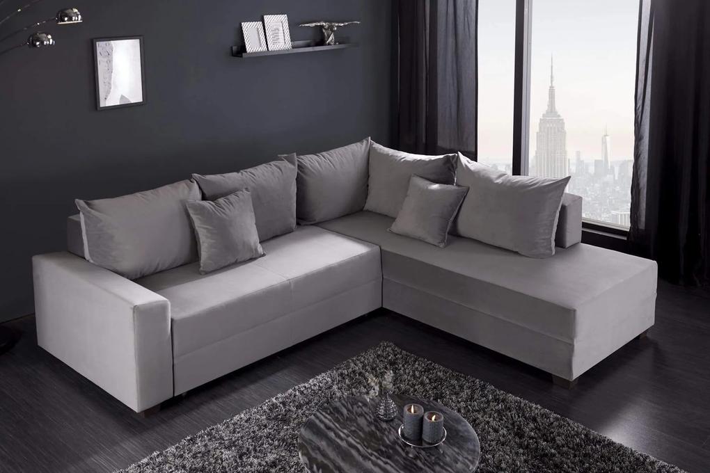 APARTMENT szürke 100% polyester kanapé 245x95x90