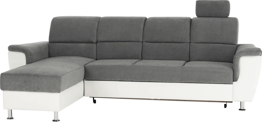 Kissarok, textilbőr fehér/szövet szürke, balos, SANTIAGO