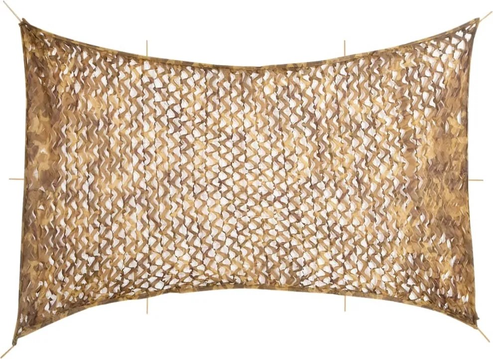 vidaXL homokszínű kamuflázsháló tárolózsákkal 724x515 cm