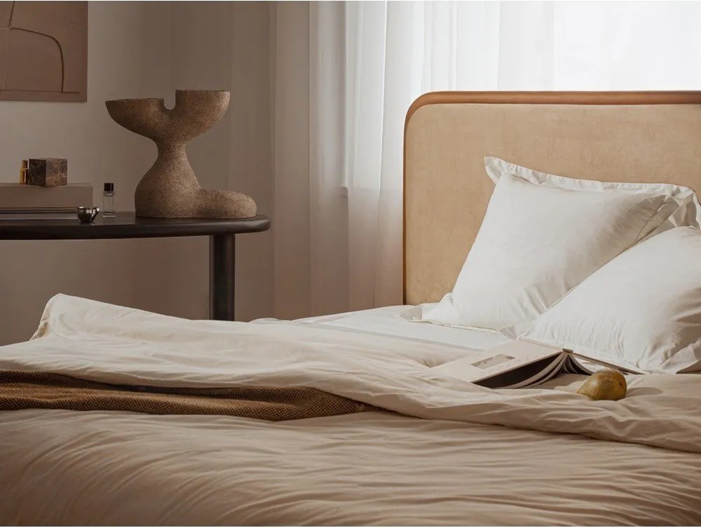 Zöld kárpitozott franciaágy ágyráccsal 180x200 cm Aveline – Micadoni