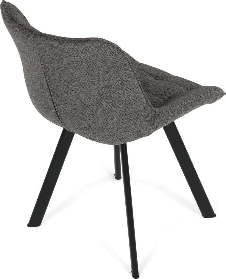 Jídelní židle, šedá, látka, HC-V3068 GREY2