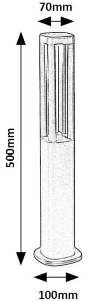 Rabalux 77032 - LED Kültéri lámpa KALISZ LED/7W/230V IP54 antracit