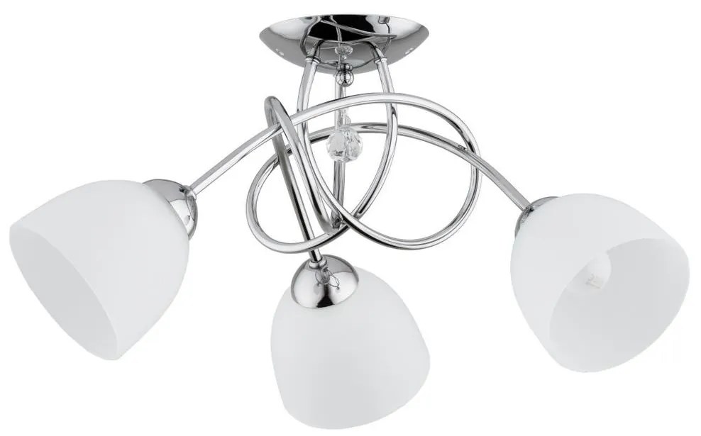 Felületre szerelhető csillár  MODENA 3xE27/60W/230V króm/fehér