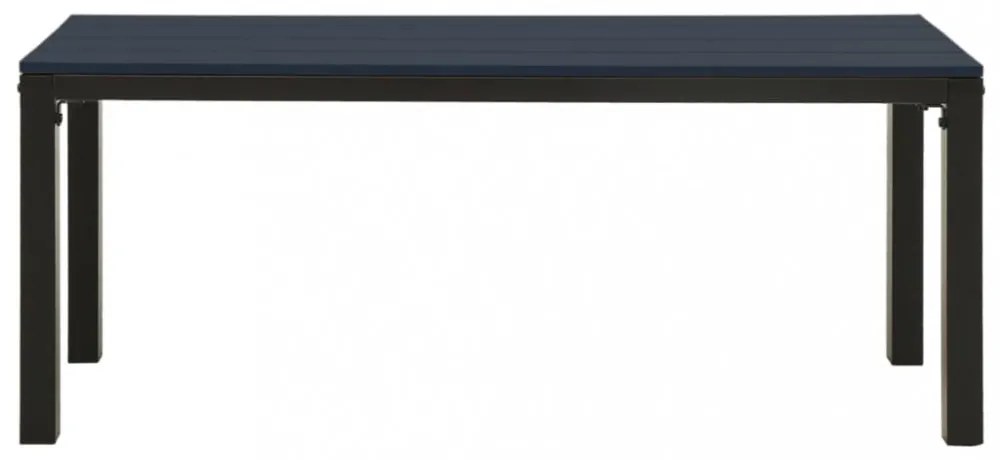 fekete acél és WPC kerti pad 110 cm