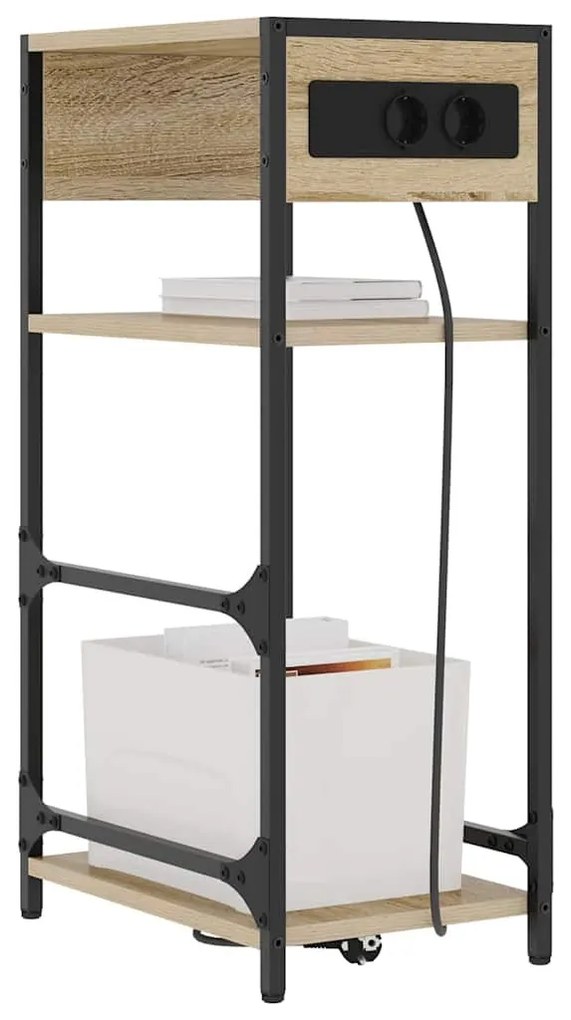 Éjjeliszekrény fiókkal sonoma tölgy 40 x 27 x 76 cm Faanyag