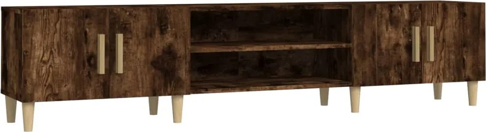 vidaXL füstös tölgy színű szerelt fa TV-szekrény 180x31,5x40 cm