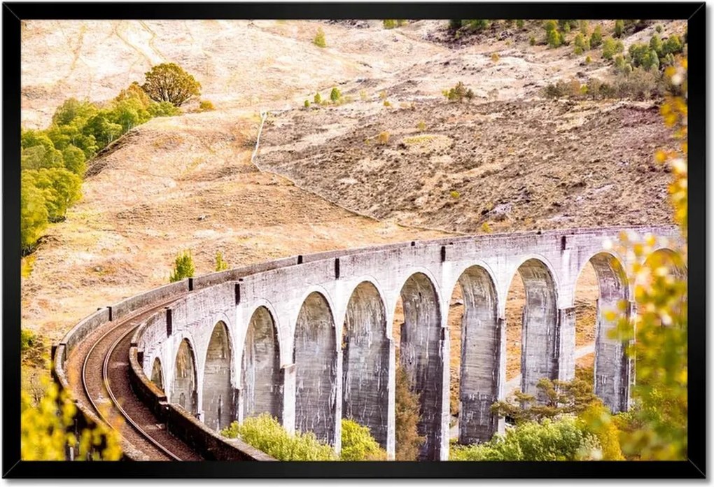 Poszterek keretben 60x40 Vasút Vonatok Sínek