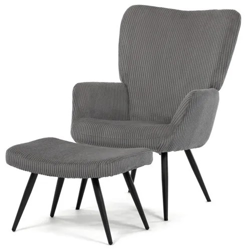 Szürke Kordbársony Relax Fotel. AK-L7285 GREY6