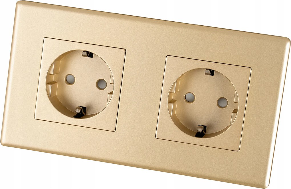 Dupla aljzat Schuko Arany Dupla keret szett 2 x Miuun Leo aljzat