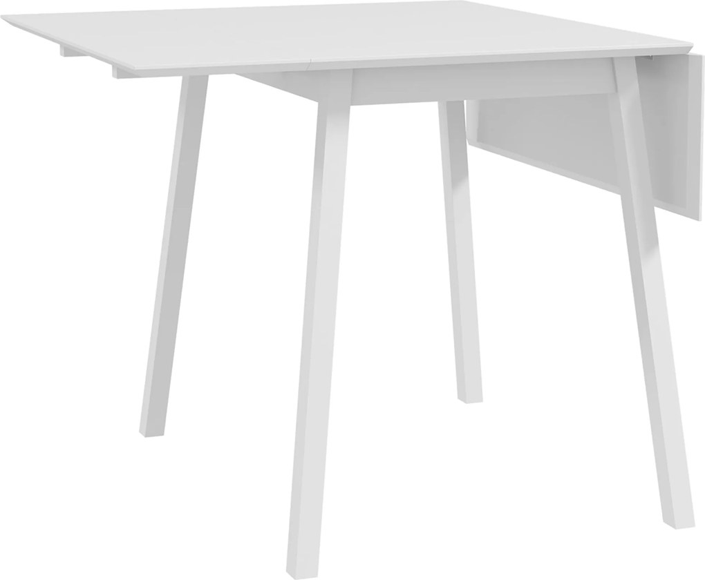 HOMCOM Összecsukható Étkezőasztal 2-4 Személynek, Vidéki Stílusú Összecsukható Konyha és Étkezőasztal Kicsi Terekhez, 110 x 86 x 75 cm, Fehér | Aosom