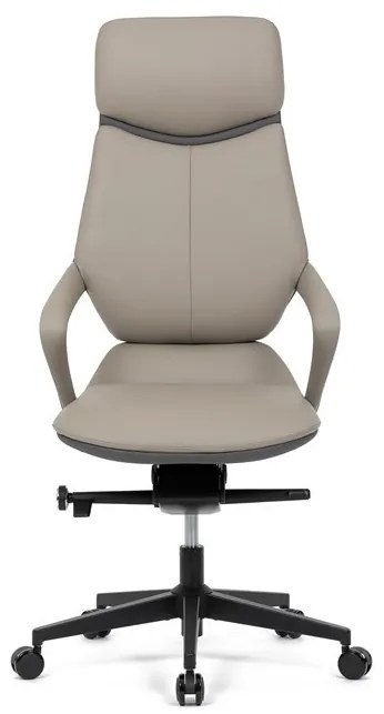 Szürke Ekobőr Irodai Főnöki Szék, Hinta Mechanikával. GREY – KA-T8426