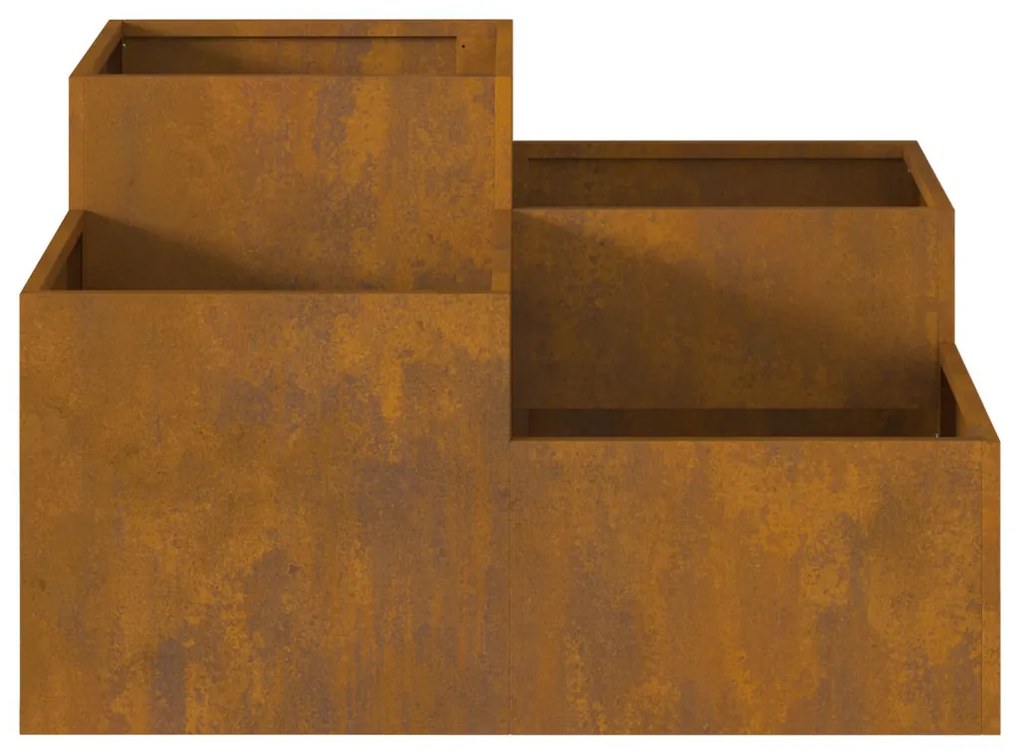 Kerti Ültetőedény 100x100x48 cm Időjárásálló Acél