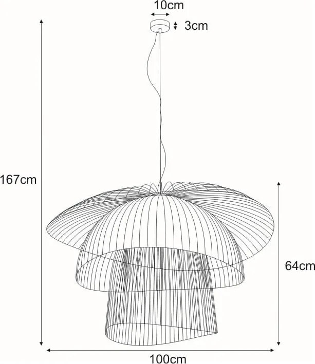 KAJA KP-12 PLAZA Modern Függesztett Lámpa Fekete E27 IP20