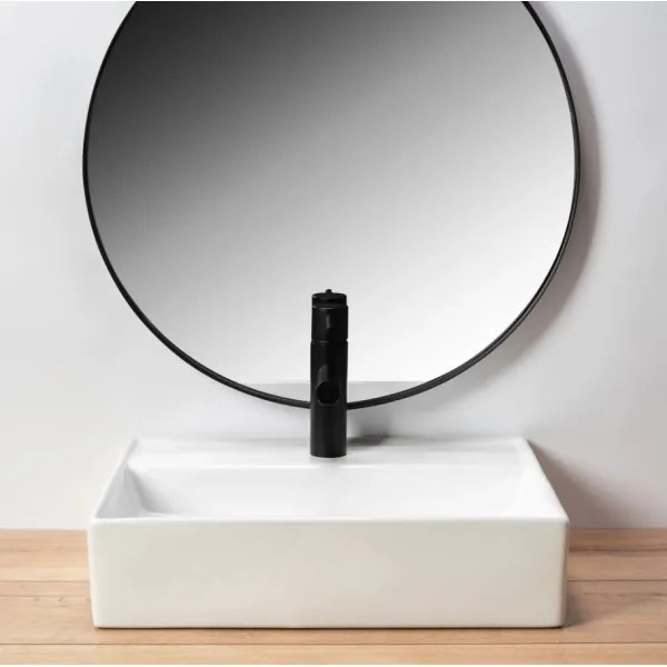 REA-U5000 - pult fölé helyezhető mosdó VALERIA 35,5x50,5 cm kerámia/fényes fehér