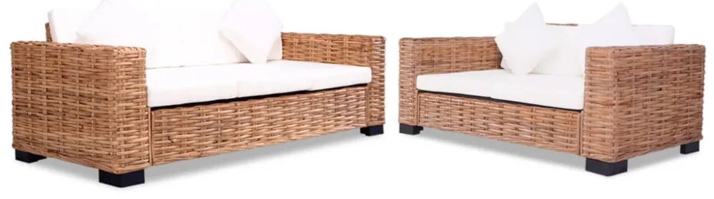 15 részes természetes rattan kanapészett