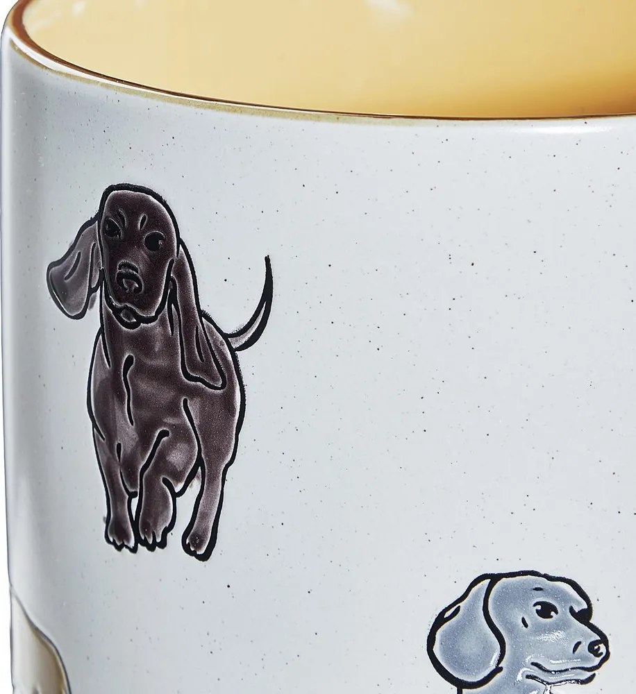 DOG LOVER kerámia kaspó Ø 18 cm , kutyás