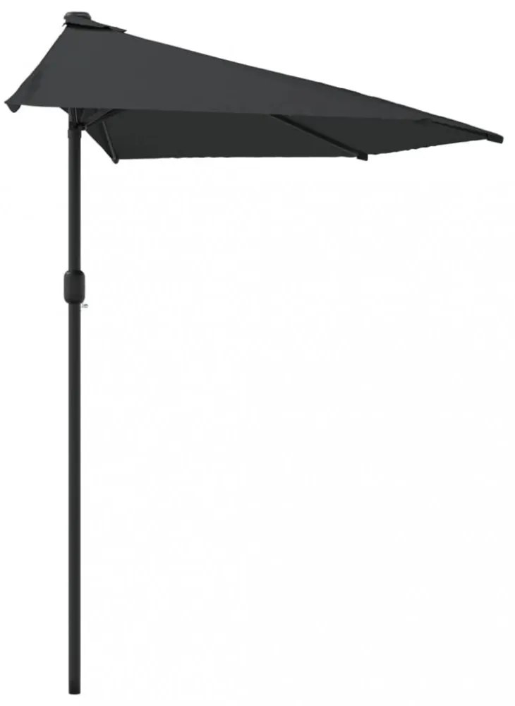 antracit féloldalas erkély napernyő alumíniumrúddal 300x155 cm
