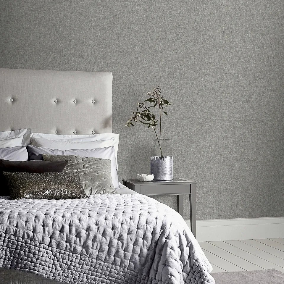 Arthouse Signature 1 Vintage Linen szürke szövet hatású papír tapéta – 676007