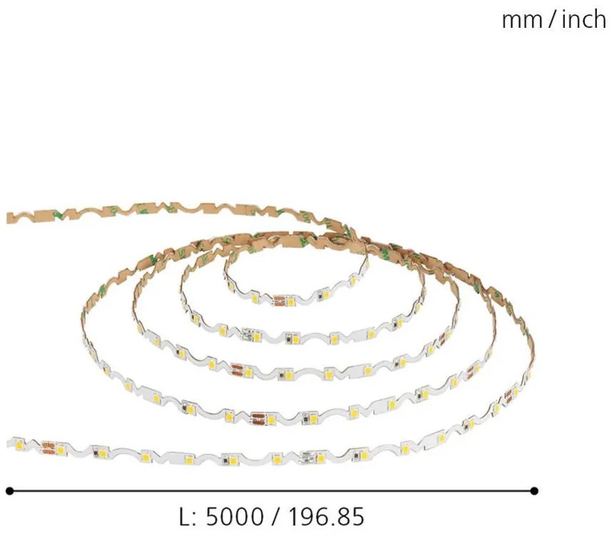 Eglo FLEXIBLE STRIPE 98572 LED szalag, 18,5W, 3000K, 2100 lm, 5m