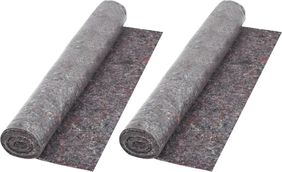 vidaXL 2 db szürke, csúszásmentes takarófilc 50 m 180 g/m²