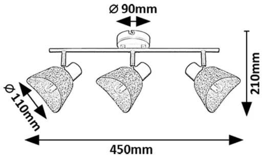 Rabalux 73007 - Spotlámpa FARELIA 3xE14/10W/230V