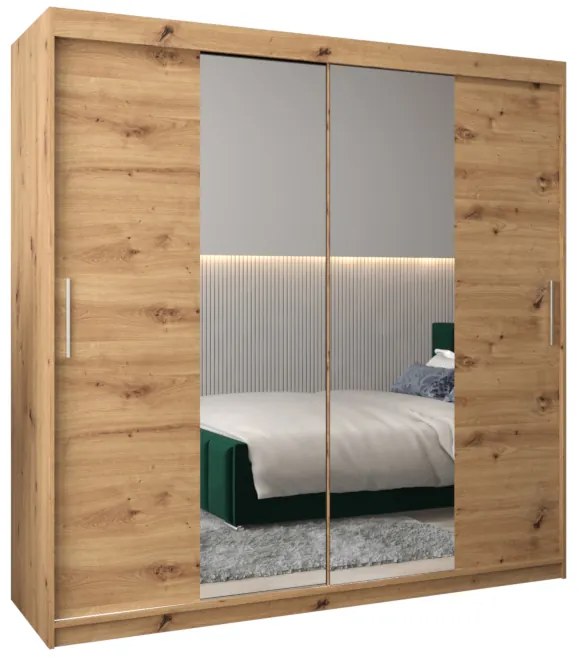 MORI 3 ruhásszekrény, 200x200x62, tölgy artisan