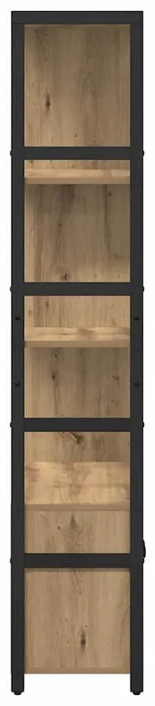 Könyvespolc kézműves tölgy 80 x 30 x 155.5 cm Faanyag