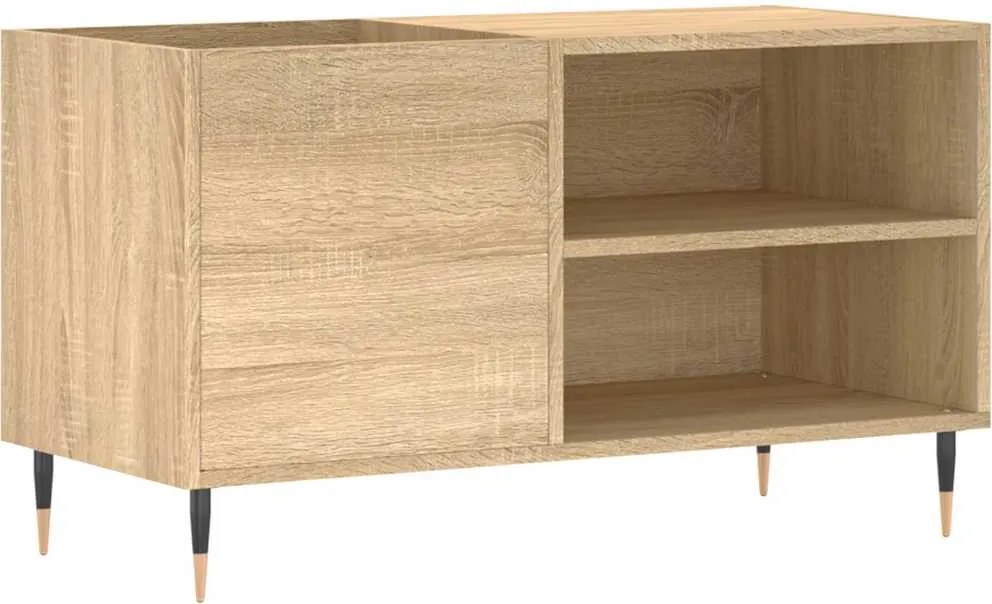 vidaXL sonoma tölgy színű szerelt fa hanglemezszekrény 85x38x48 cm