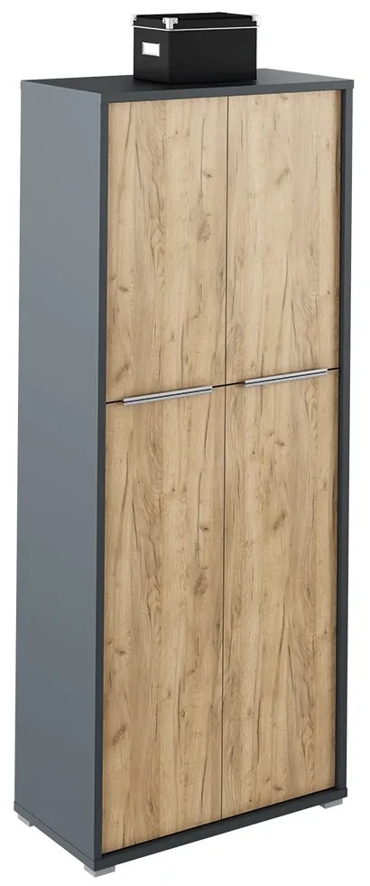 Polcosszekrény Hamila NEW TYP 07 (grafit + artrisan tölgy). 1028761