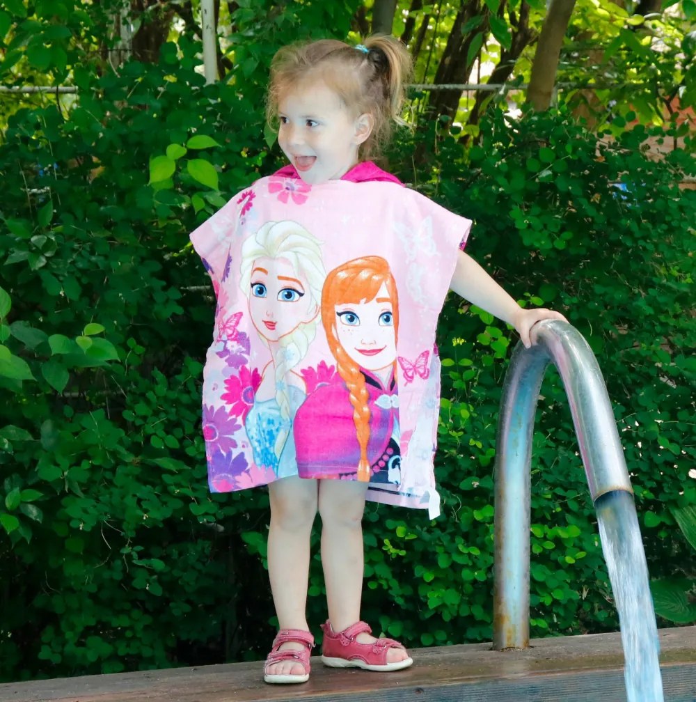 Disney Frozen/Jégvarázs 1. gyerek strandtörölköző poncsó