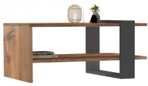 Kávésasztal OVA 35x80 cm barna/antracit