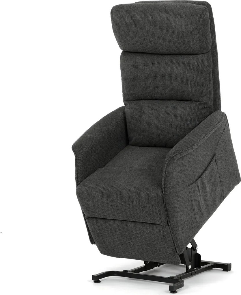 Szürke elektromos relaxfotel kábeles vezérléssel, szövet kárpitozással, TV-L8960 GREY2