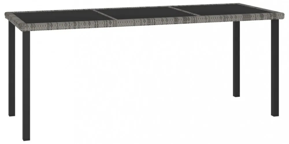 9 részes szürke polyrattan kerti étkezőgarnitúra