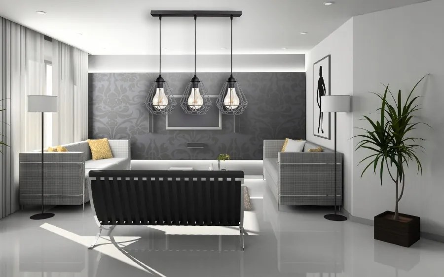 Glimex Diamond drót búrás állítható függőlámpa fekete 3x E27