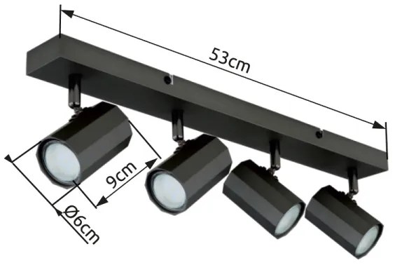 Globo 57918-4 - Spotlámpa JAMES 4xGU10/25W/230V