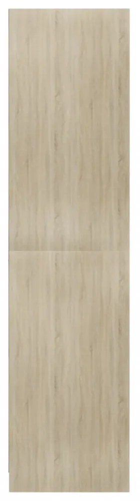 tölgy színű szerelt fa ruhásszekrény 100 x 50 x 200 cm