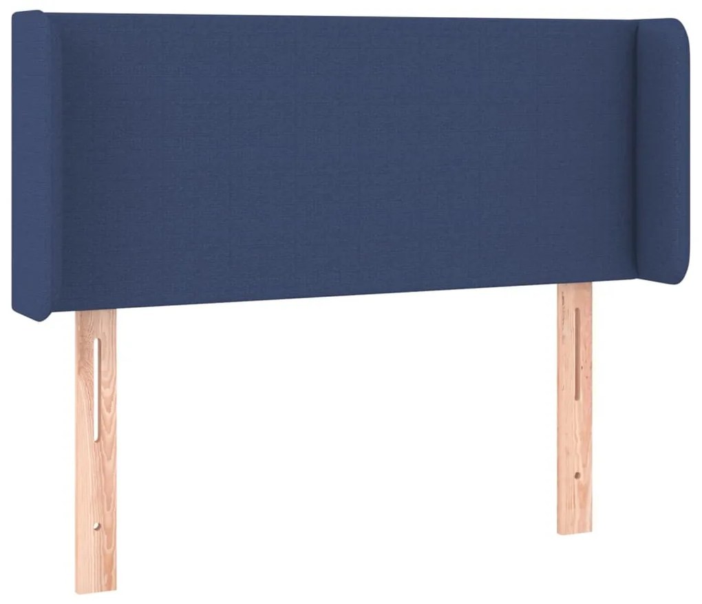 kék szövet LED-es fejtámla 83 x 16 x 78/88 cm