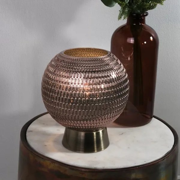 Searchlight EU67008AB - LED asztali lámpa MILA LED/0,6W/3xAAA barna