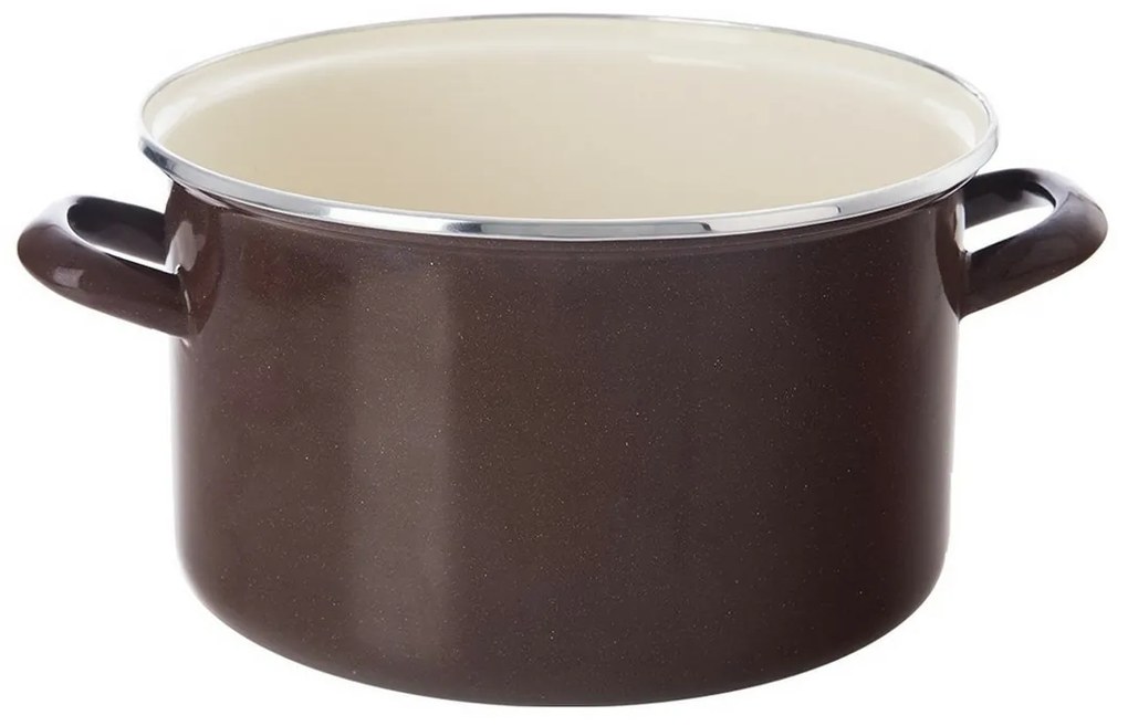 Orion Smaltált fazék szegéllyel Brown, 4 l, 4 l
