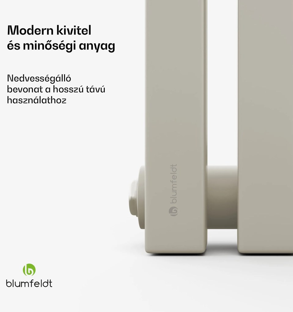 Blumfeldt Delgado radiátor | modern dizájn | 25 x 120 cm | 637 W | középső csatlakozás