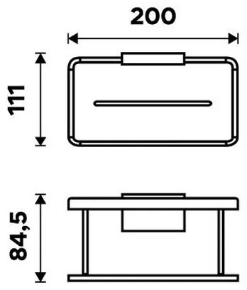 NIMCO Ki-14015-B-90 - Zuhany falipolc KIBO matt fekete/fehér