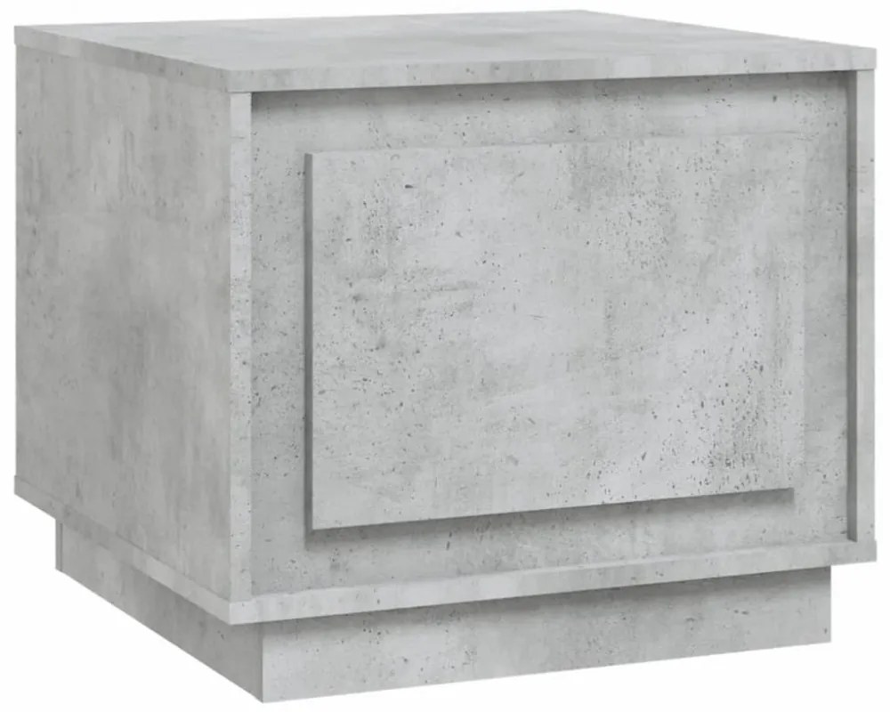 betonszürke szerelt fa dohányzóasztal 51x50x44 cm