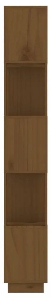 mézbarna fenyőfa könyvszekrény/térelválasztó 51x25x163,5 cm