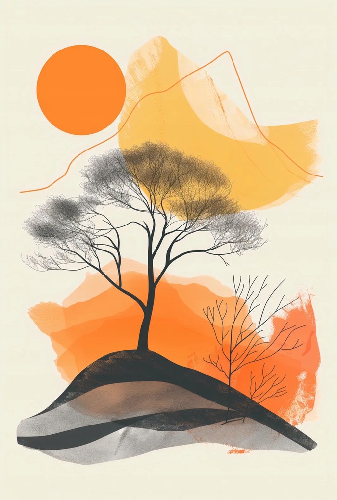 Poszter 68x101cm Fa a téren